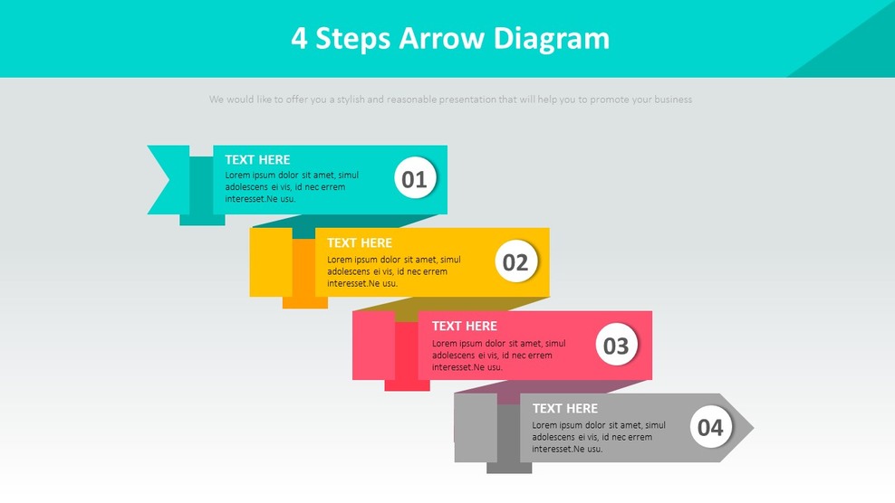 4 Steps Arrow Diagram
