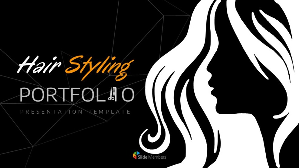 Haarstyling-Portfolio Google Slides-Vorlagen_01