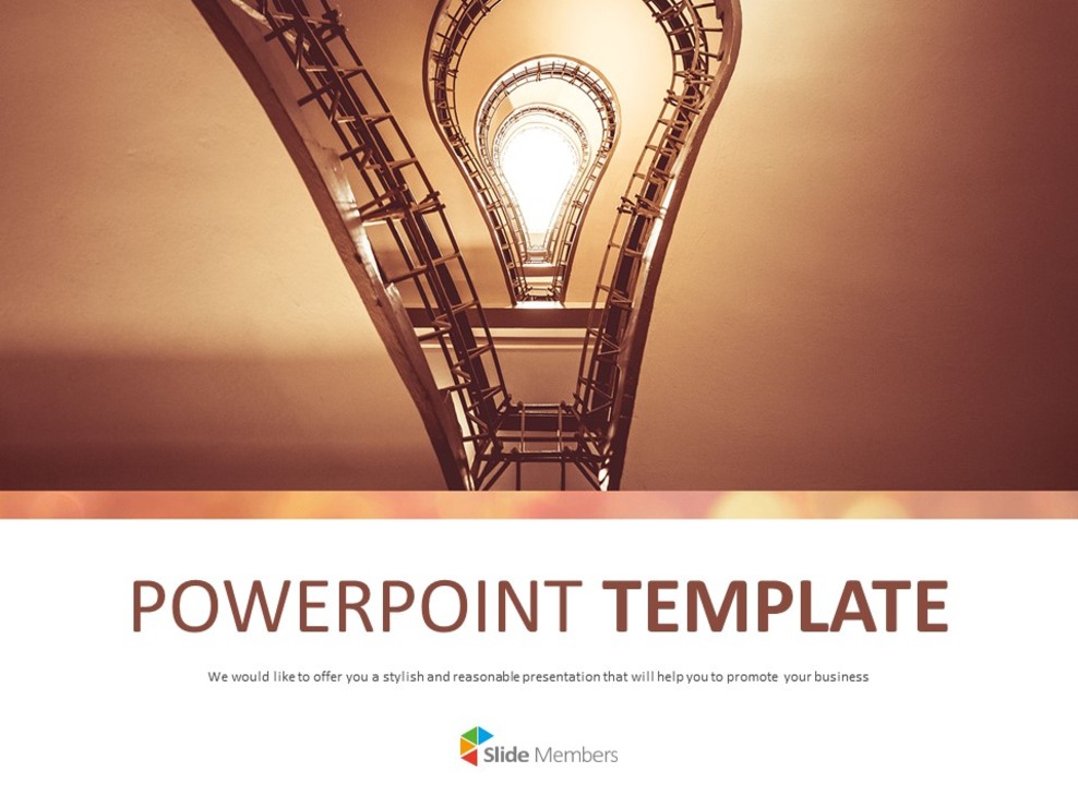 Free Powerpoint Template - Spiral Stairs_01