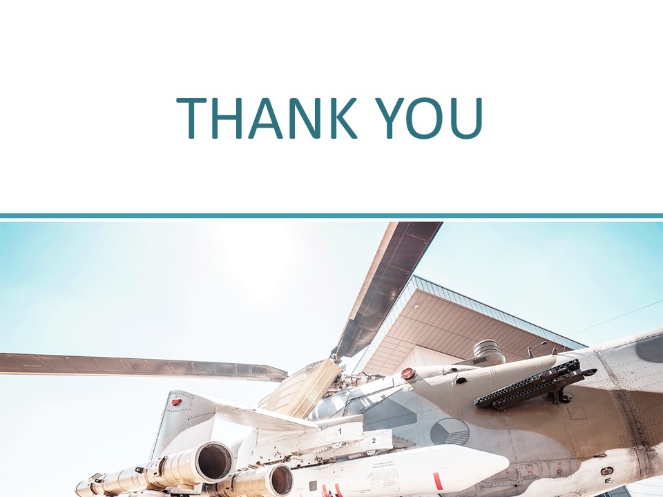 Free Powerpoint Template A Helicopter Waiting for LandingSlides