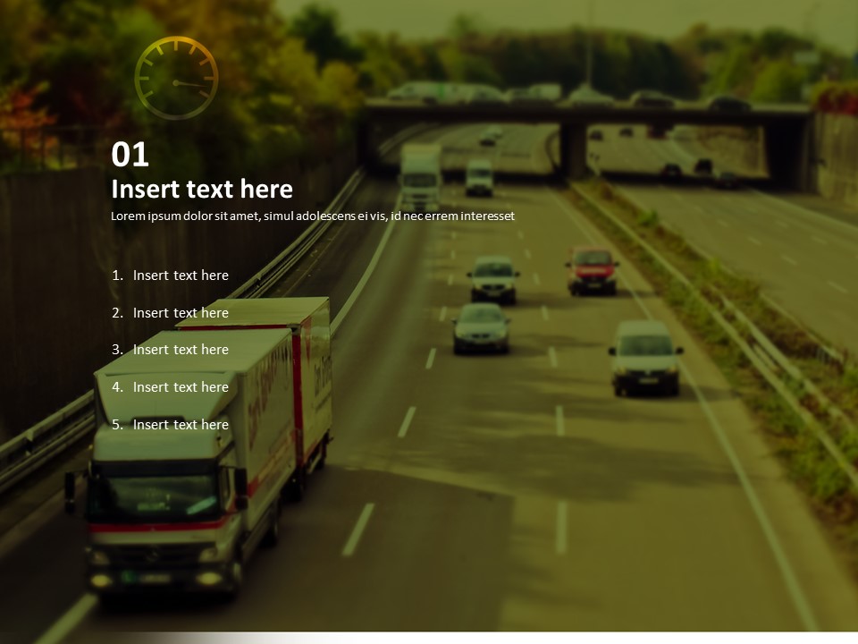 modello di corsia di powerpoint