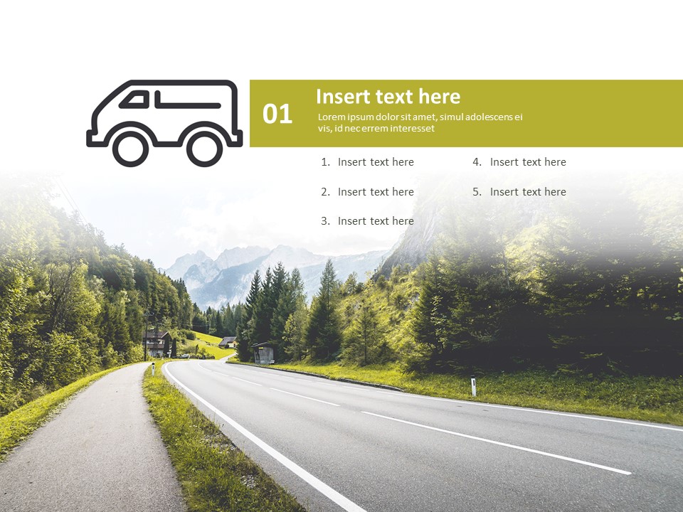 modello di corsia di powerpoint