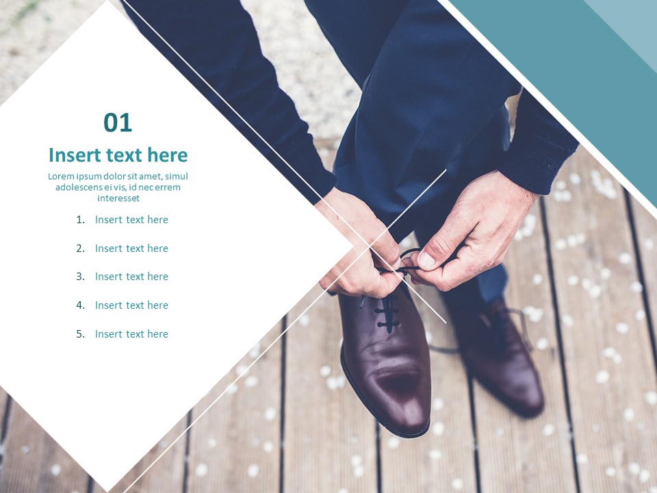 Free Design Template - A Man Wearing Shoes|Ppt|Slides