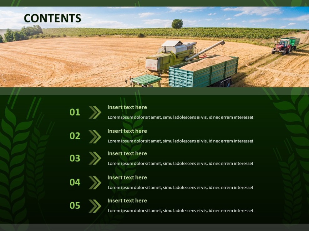 Gratis Plantilla PPT gratuita - Máquinas agrícolas