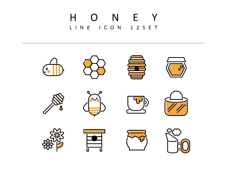 Honig Icons Set Vector_02