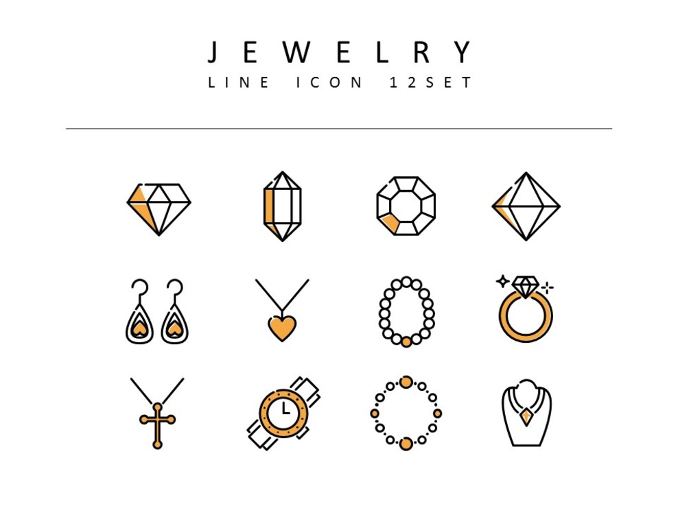 宝石 ベクトルのアイコンセット