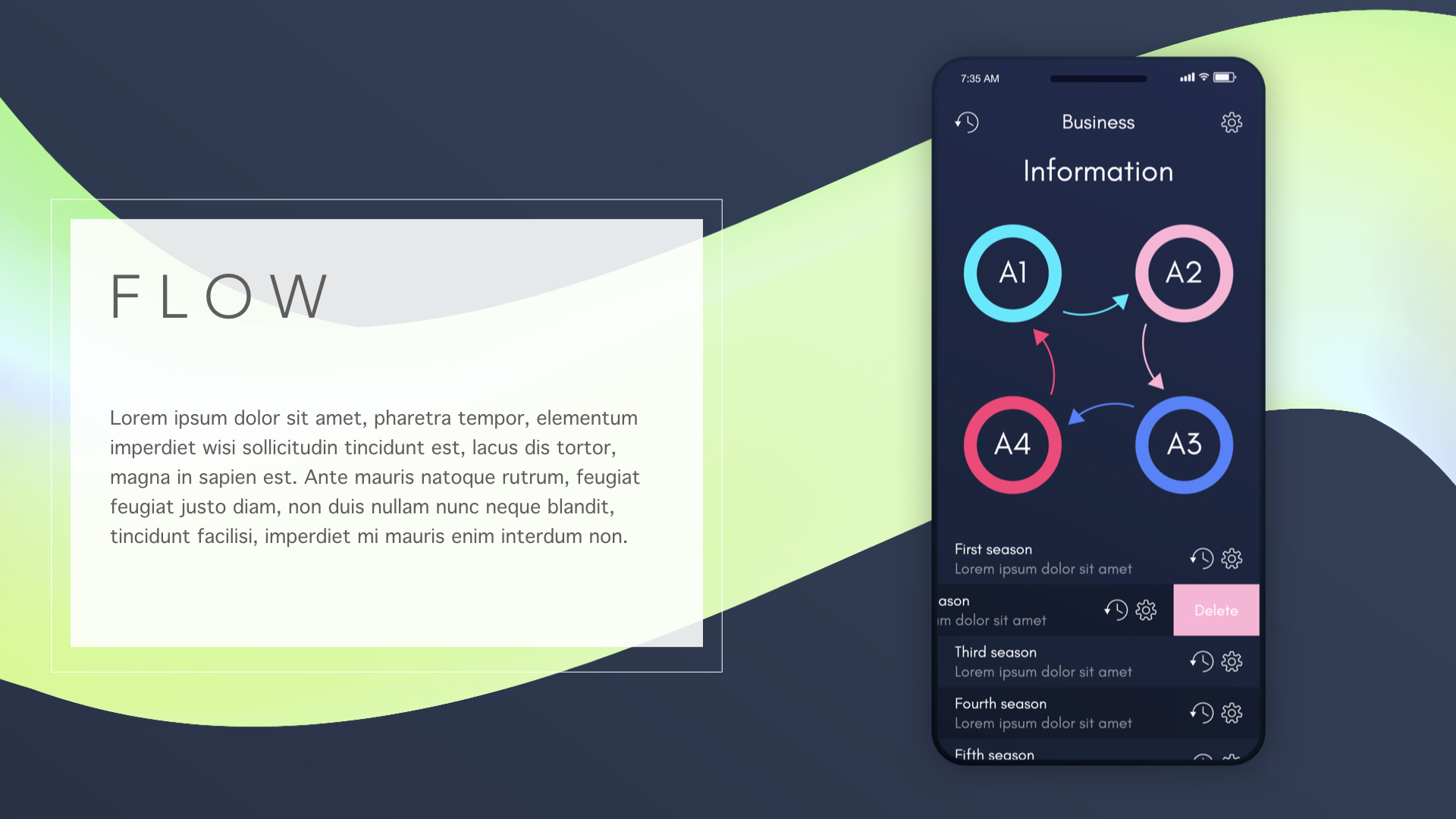Data UI/UX Analysis Theme Keynote Design image.