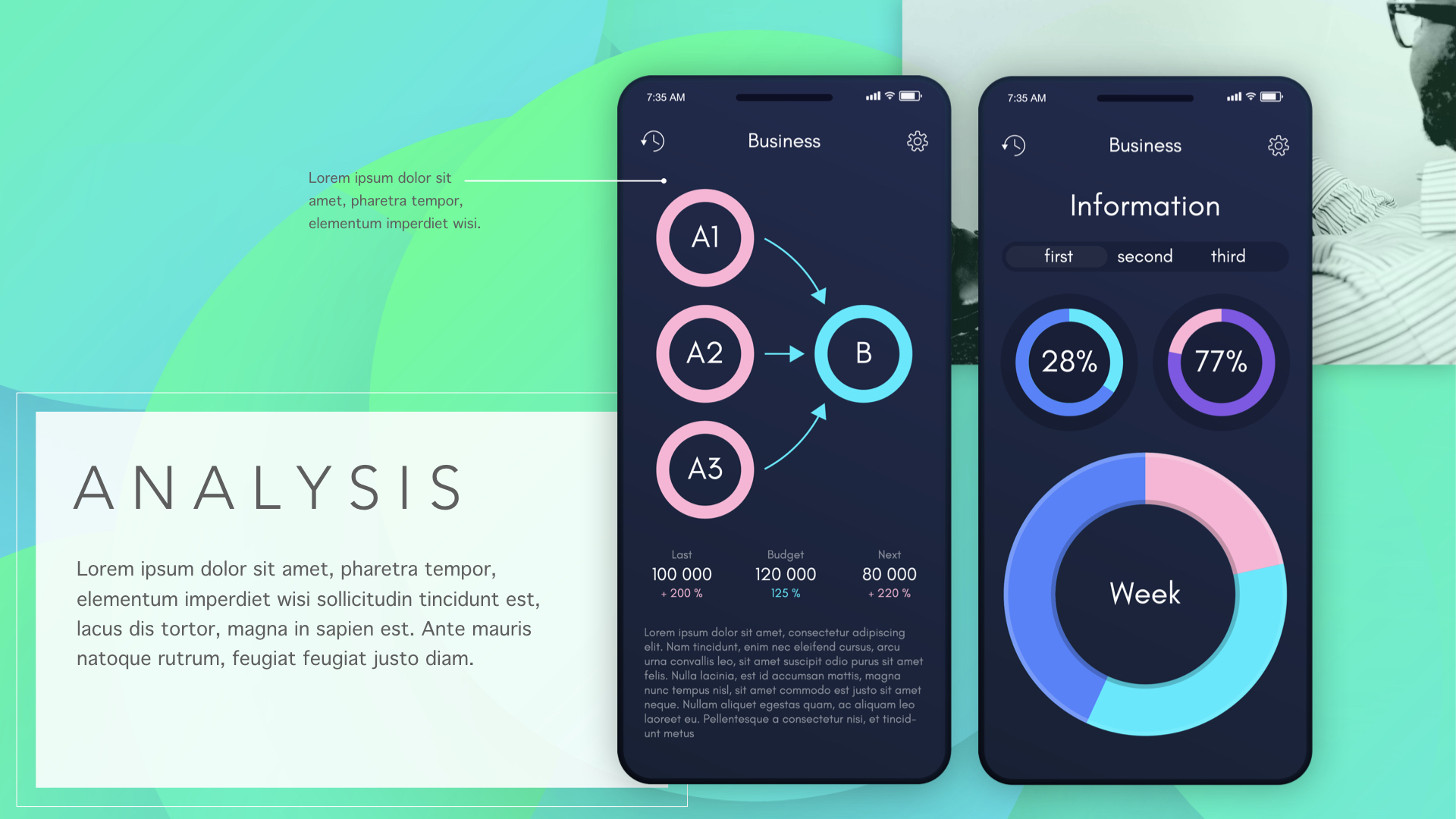 Data UI/UX Analysis Theme Keynote Design