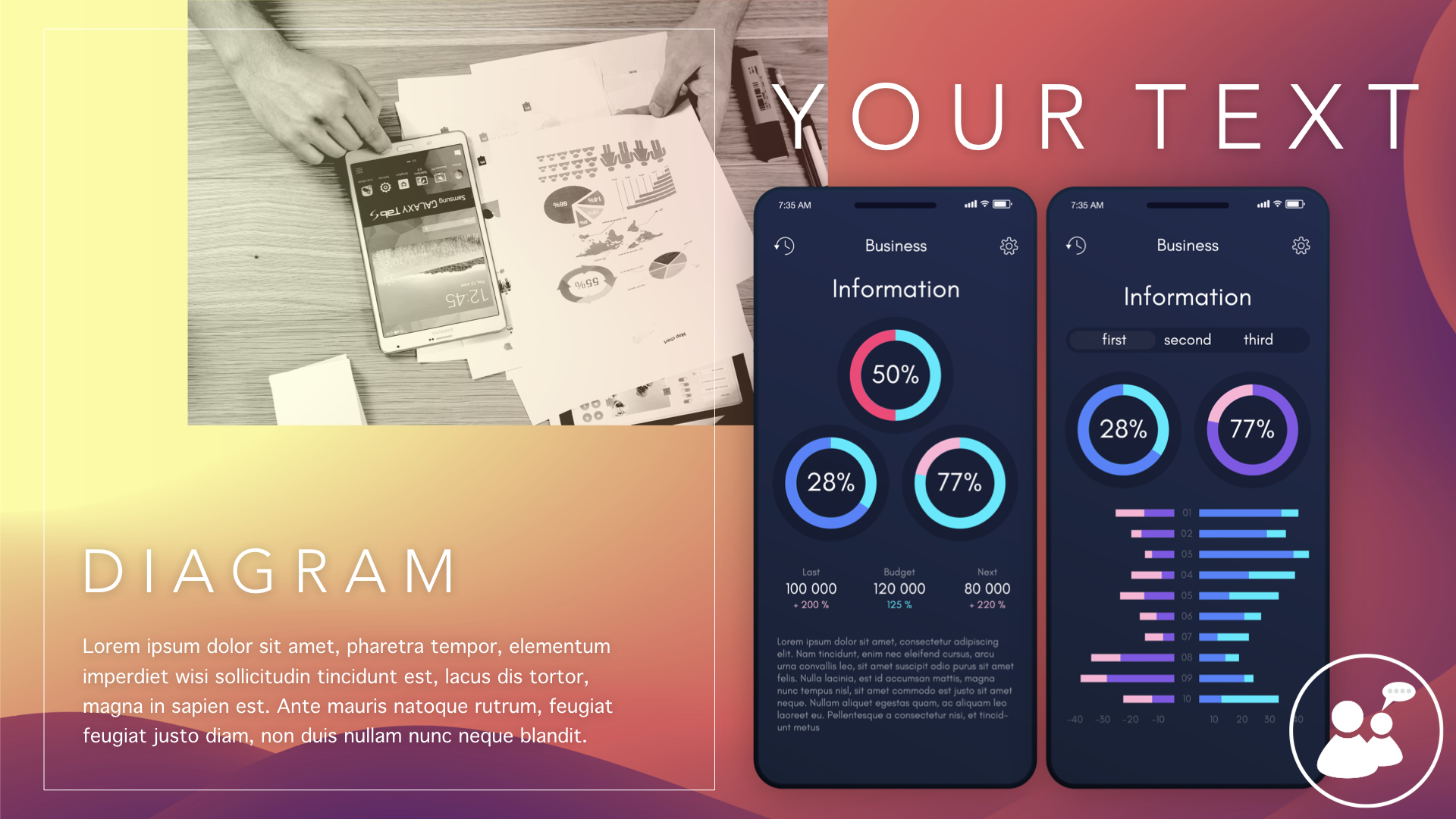 Data UI/UX Analysis Theme Keynote Design