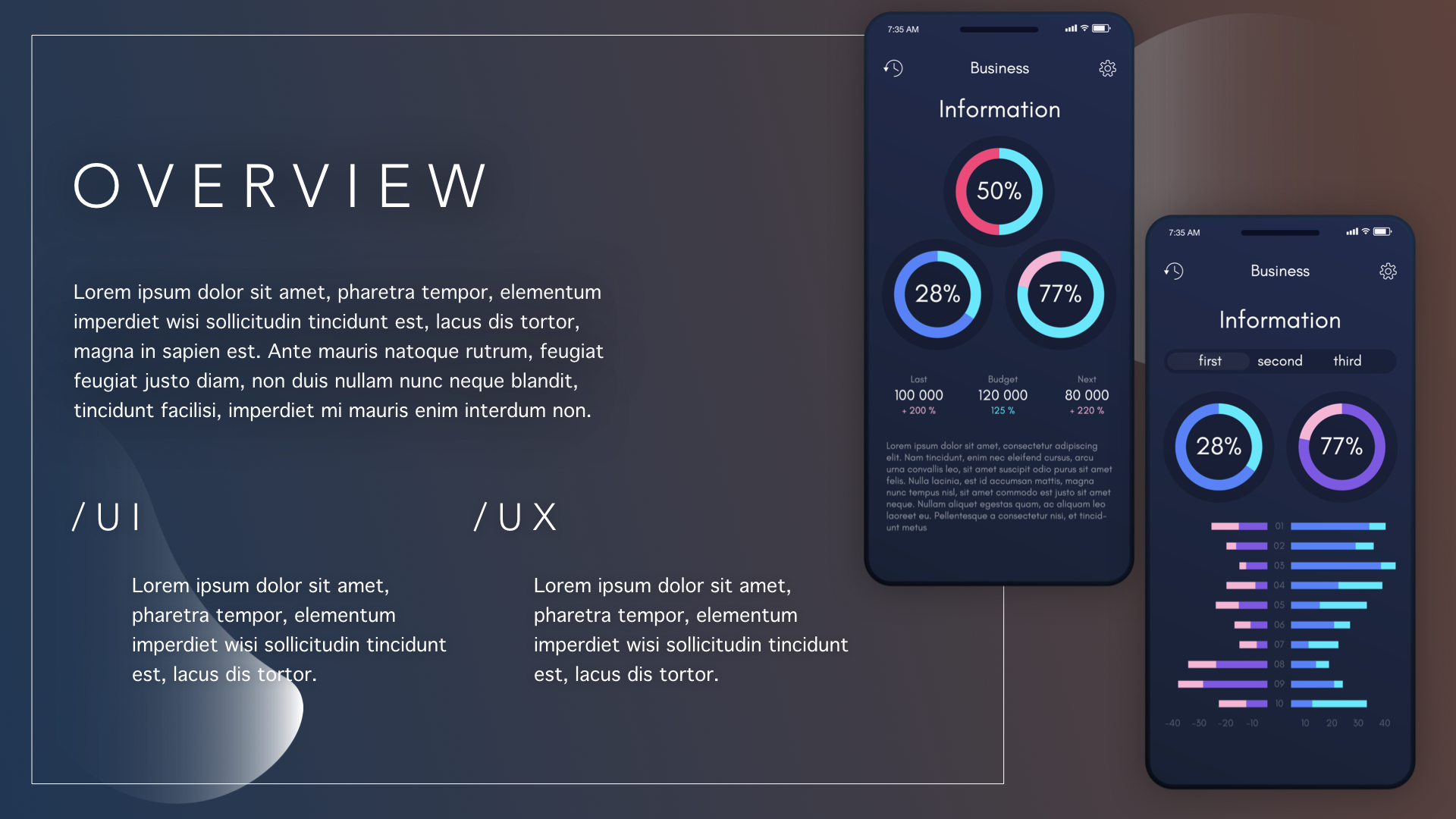 Data UI/UX Analysis Theme Keynote Design