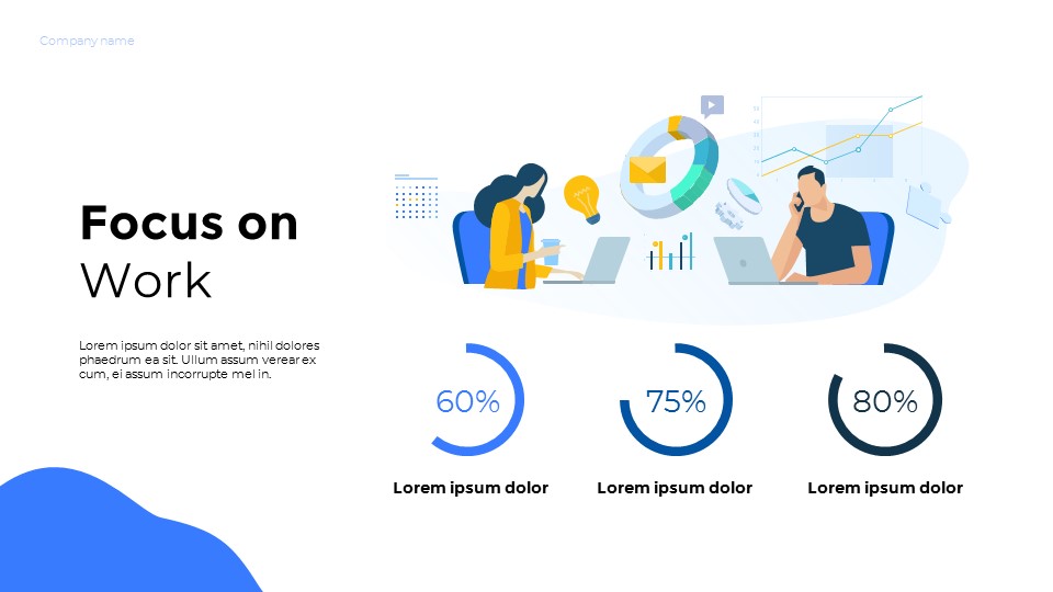 ビジネスイラストピッチ シンプルなgoogleのスライド