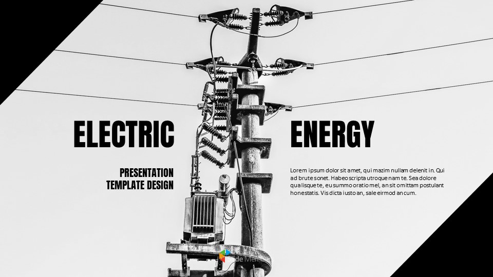 Electric Energy Google Slides Template Design