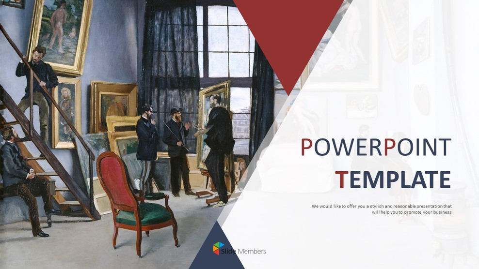 Free Google Slides themes - Jean Frédéric Bazille \"Bazille\