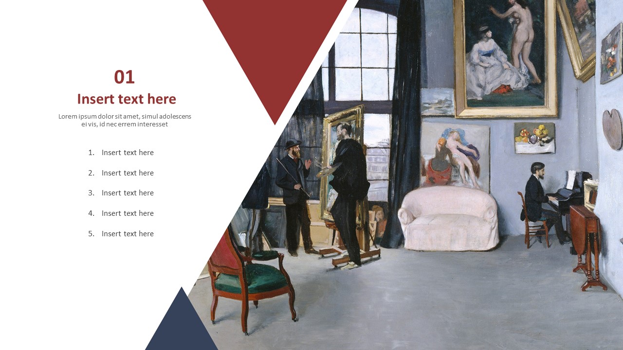 Free Google Slides themes - Jean Frédéric Bazille \"Bazille\