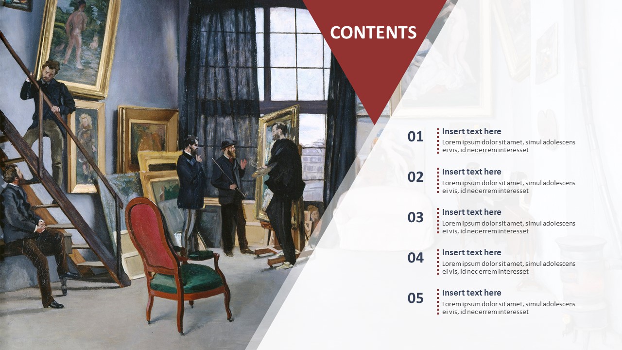 Free Google Slides themes - Jean Frédéric Bazille \"Bazille\