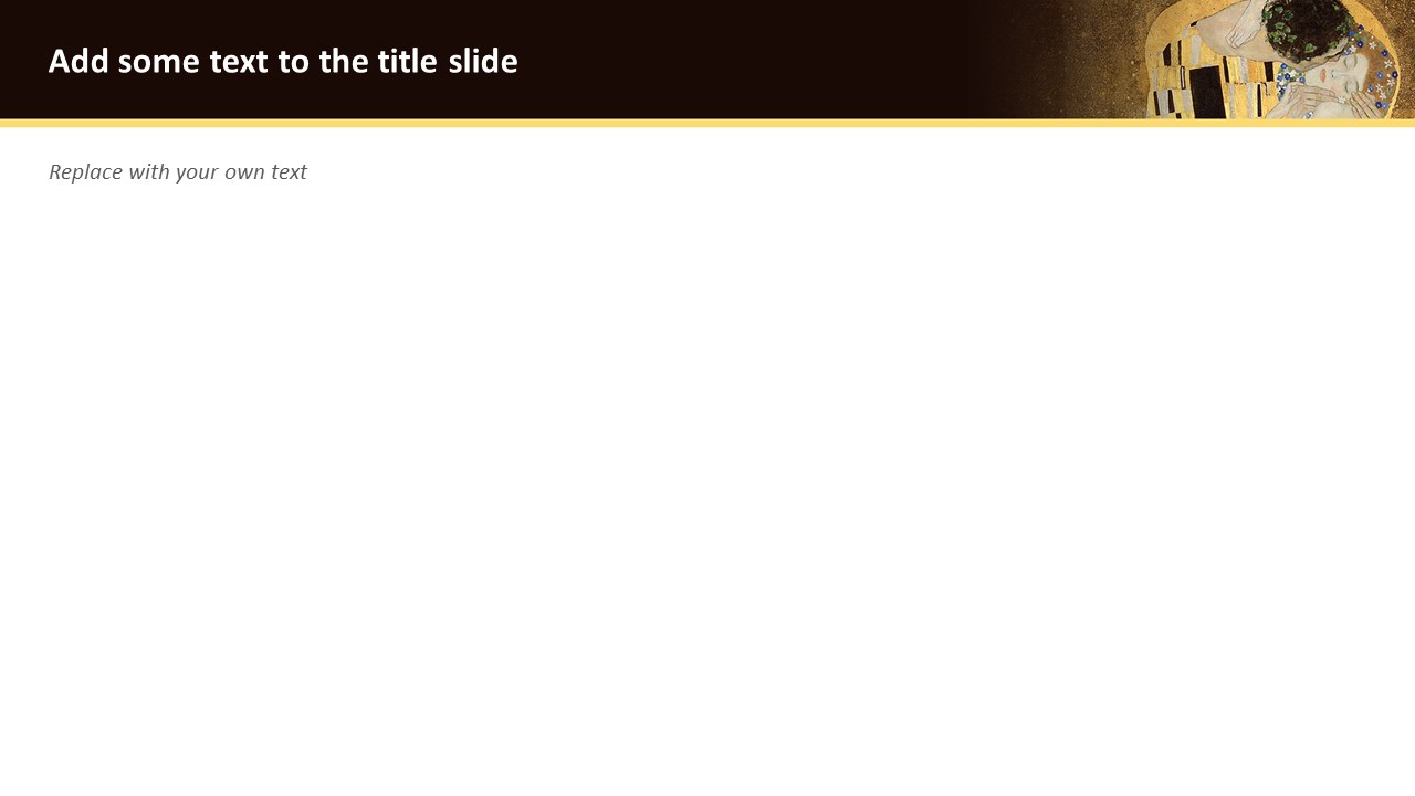 Gustav Klimt "The Kiss" - Free Google Slides Templates