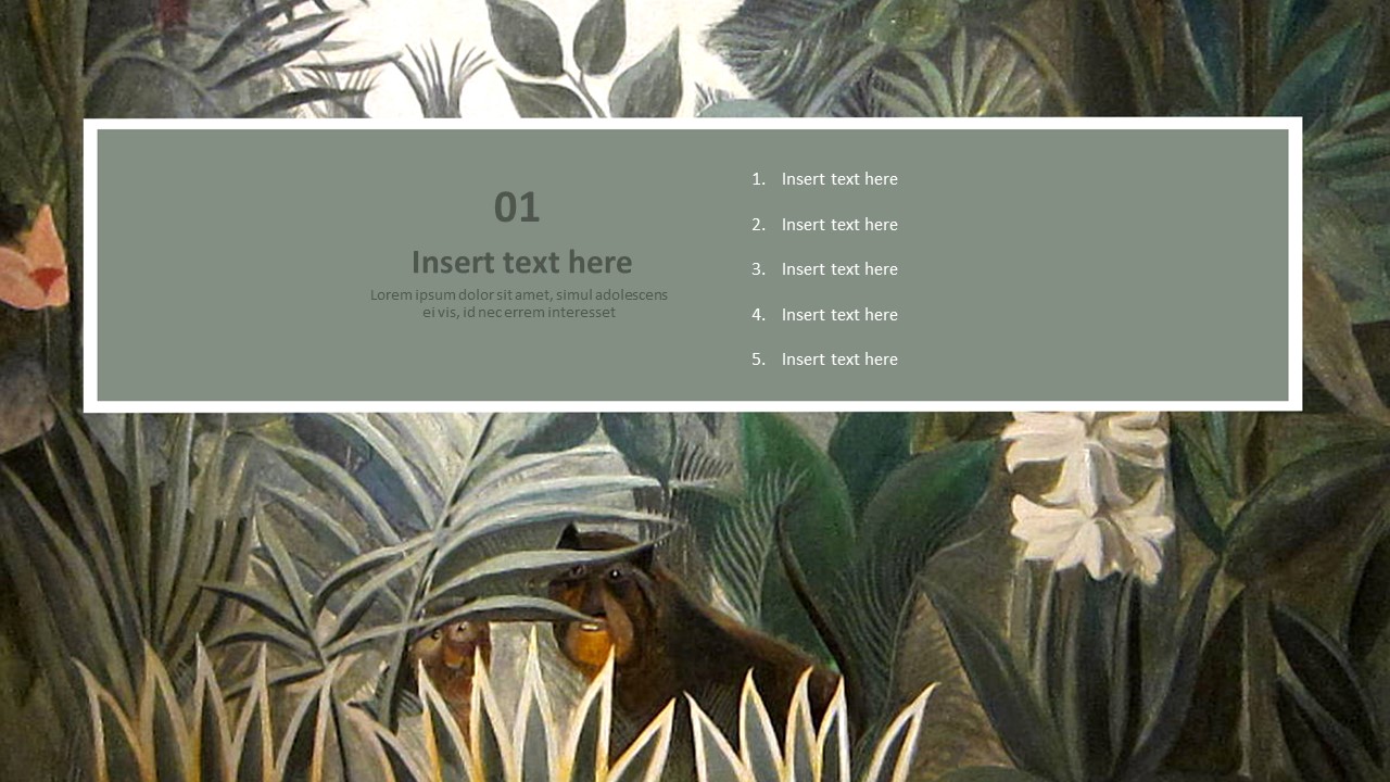 Henri Rousseau \"The Equatorial Jungle\" - Google Slides Template Free_03