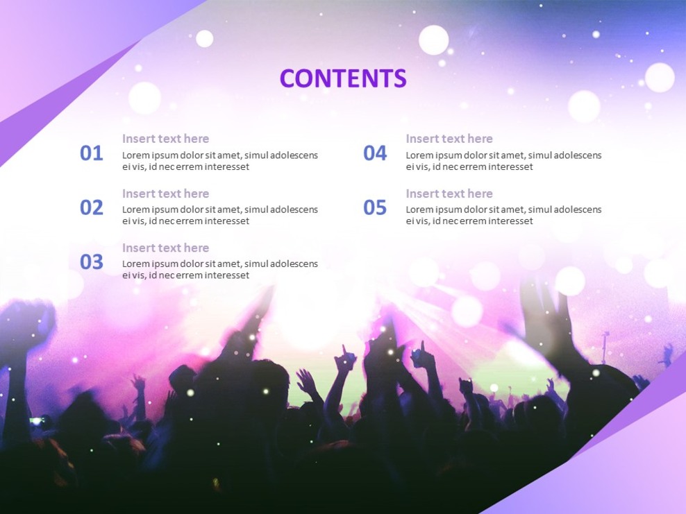 Free Business Google Slides Templates Rock Festival