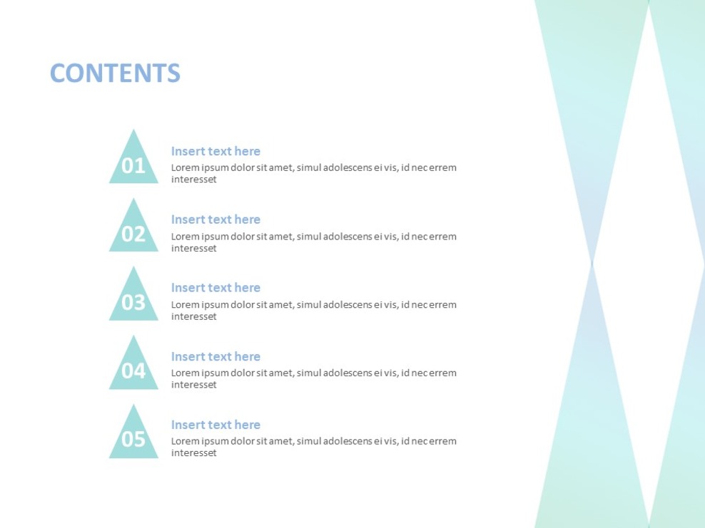Free Business Google Slides Templates Emerald Triangles Facing Other