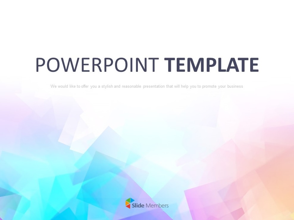 Sfondi gratuiti di Google Slides - Gradazione blu e rosa con quadrati scintillanti_01