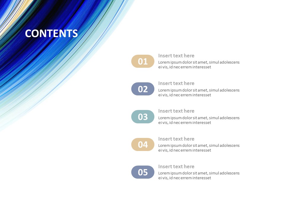 Free Google Slides Templates Blue Brushtouch Effect