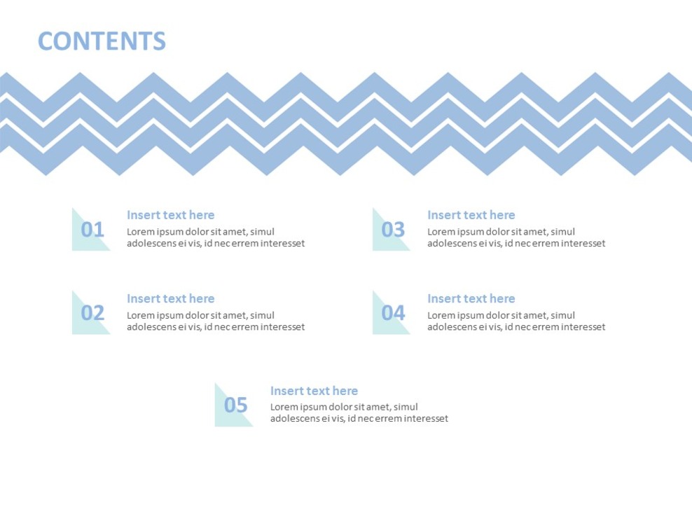 Pastel Blue Zigzags Free Google Slides Backgrounds