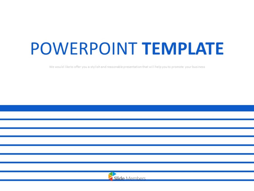 Blue Striped Background - Free Presentation Template_01