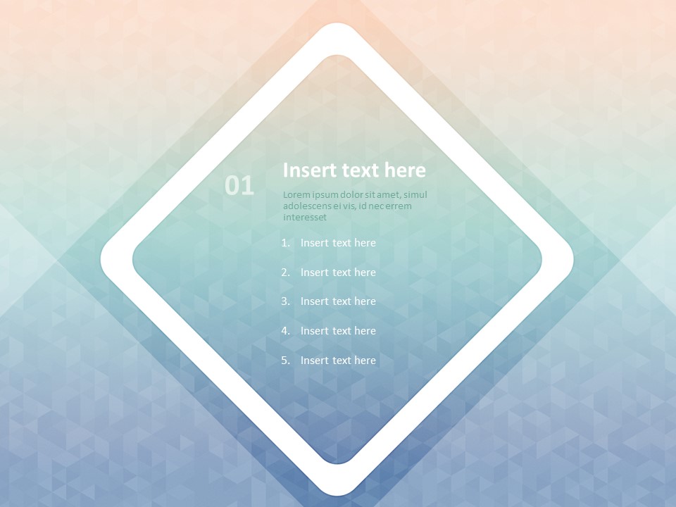 Free Professional Google Slides Templates - White Diamond Pastel Tone