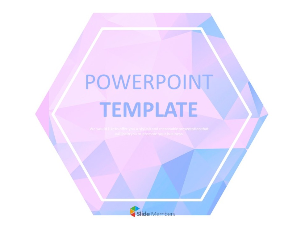 Serenity Rosequartz Hexagon Free Google Slides Templates