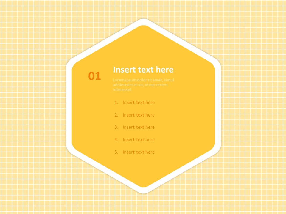 Sfondo Giallo Griglia Con Contorno Titolo Esaonale - Temi gratuiti di Google Slift_03