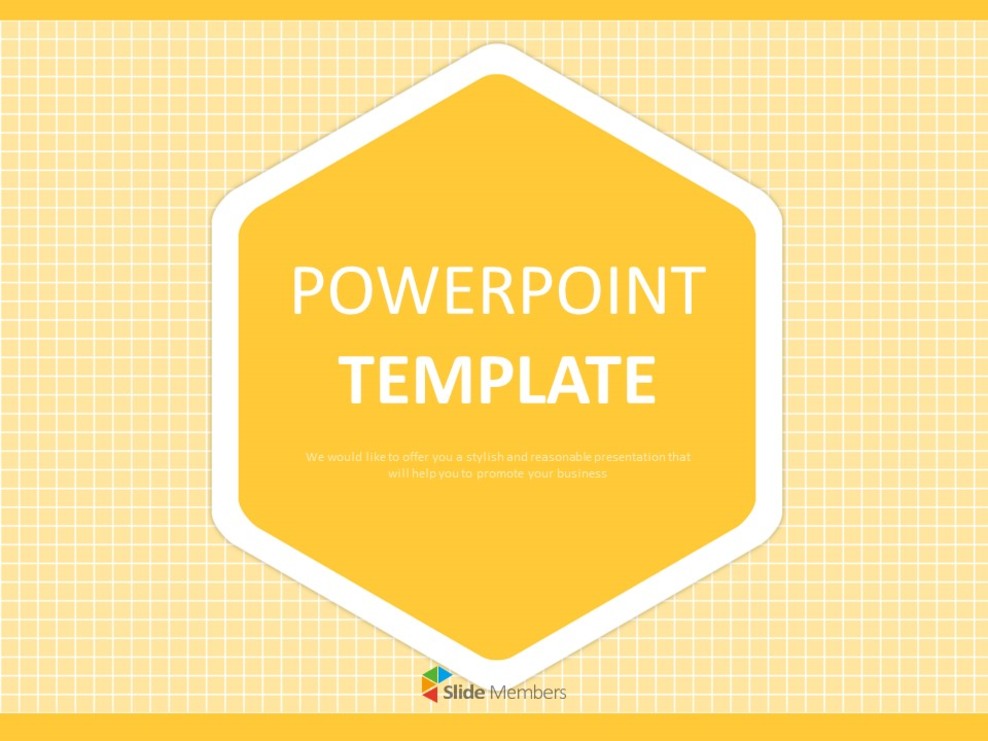 Sfondo Giallo Griglia Con Contorno Titolo Esaonale - Temi gratuiti di Google Slift_01