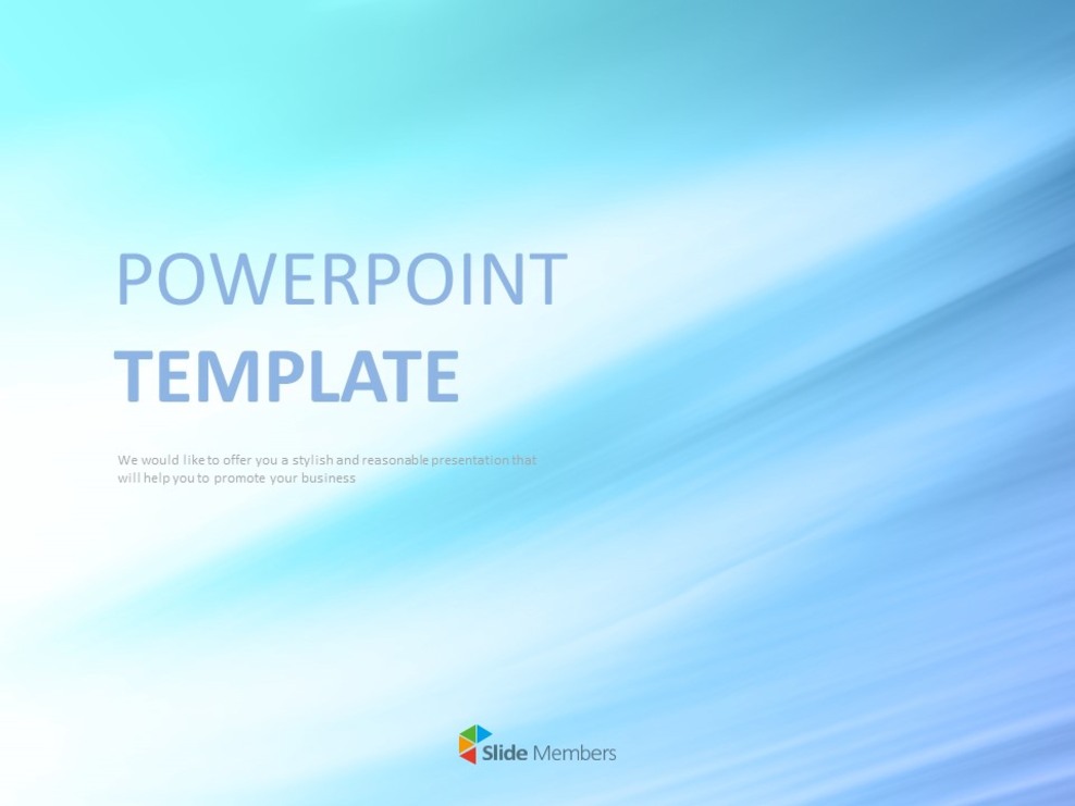 Blue Gradated Wind Effect Free Google Slides Template