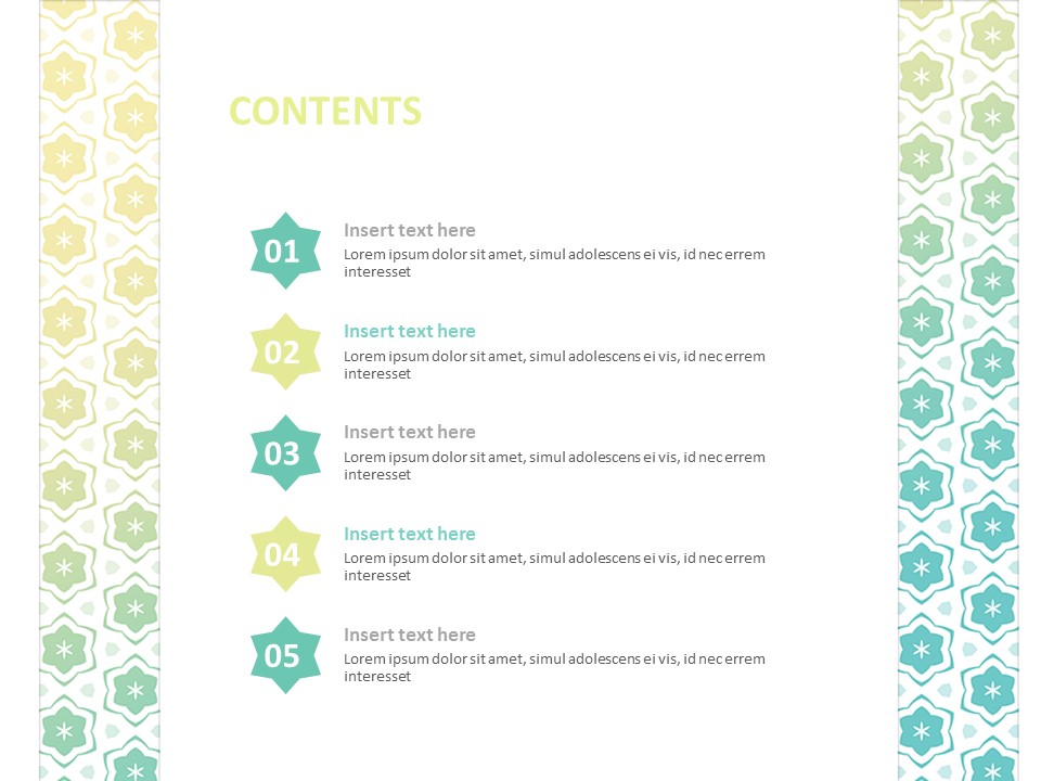 Free Google Slides Template Design - Yellow and Green Gradated Flower ...
