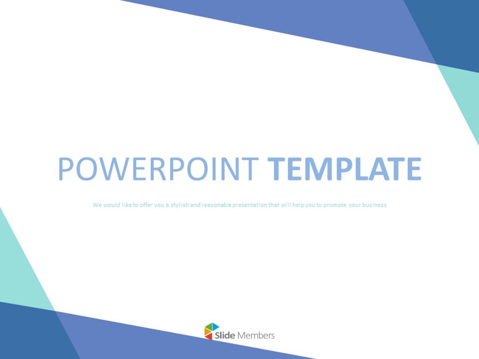 Free Images for Presentations Overlapped Mint Blue TrianglesGoogle Slides