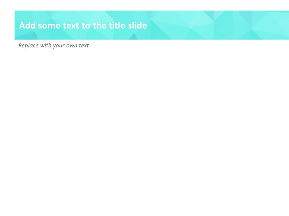 Free Presentation Template - Mint Sparkling Quadrangle