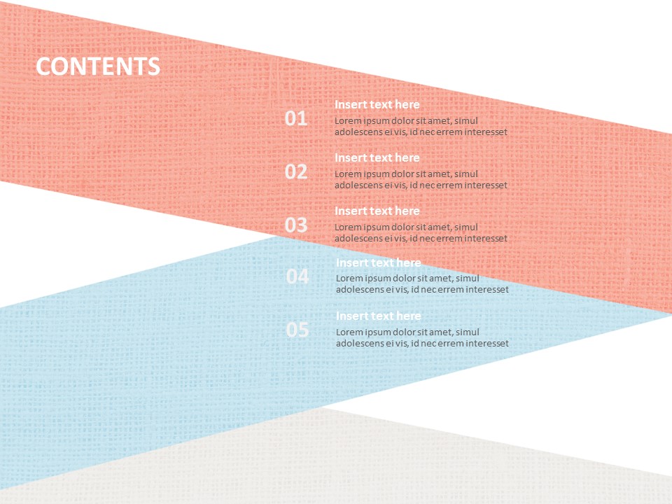 Google Slides Template Free Pastel Coral Skyblue Cloth