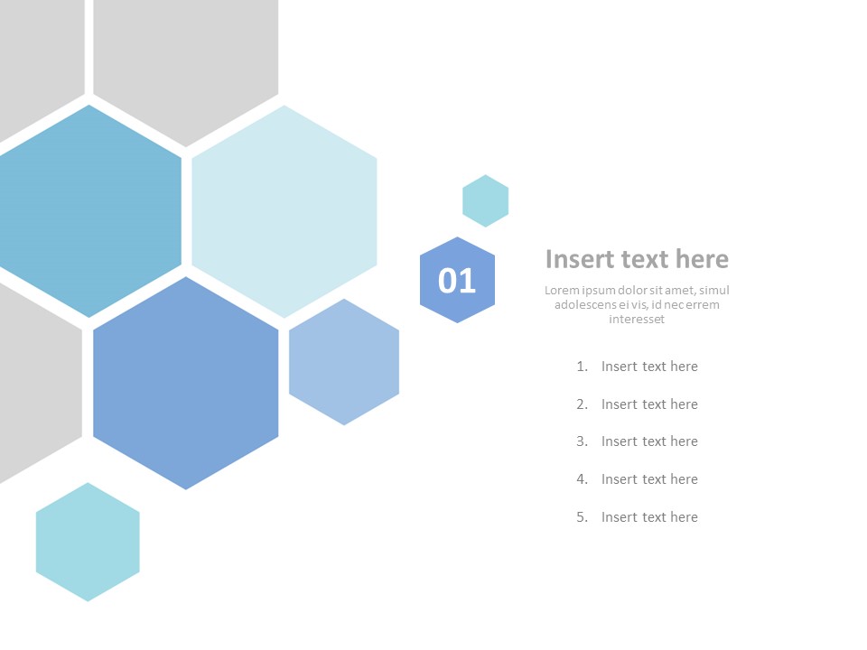 Gray Blue Hexagon - Free Google Slides Templates