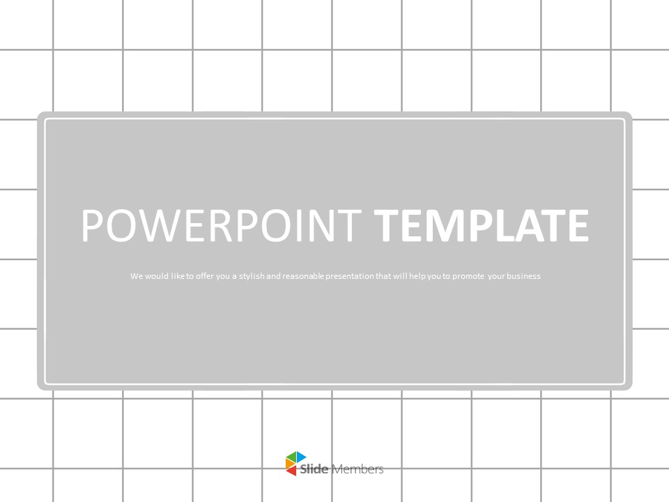 Gray Quadrangled Border With Grid Pattern Free Presentation