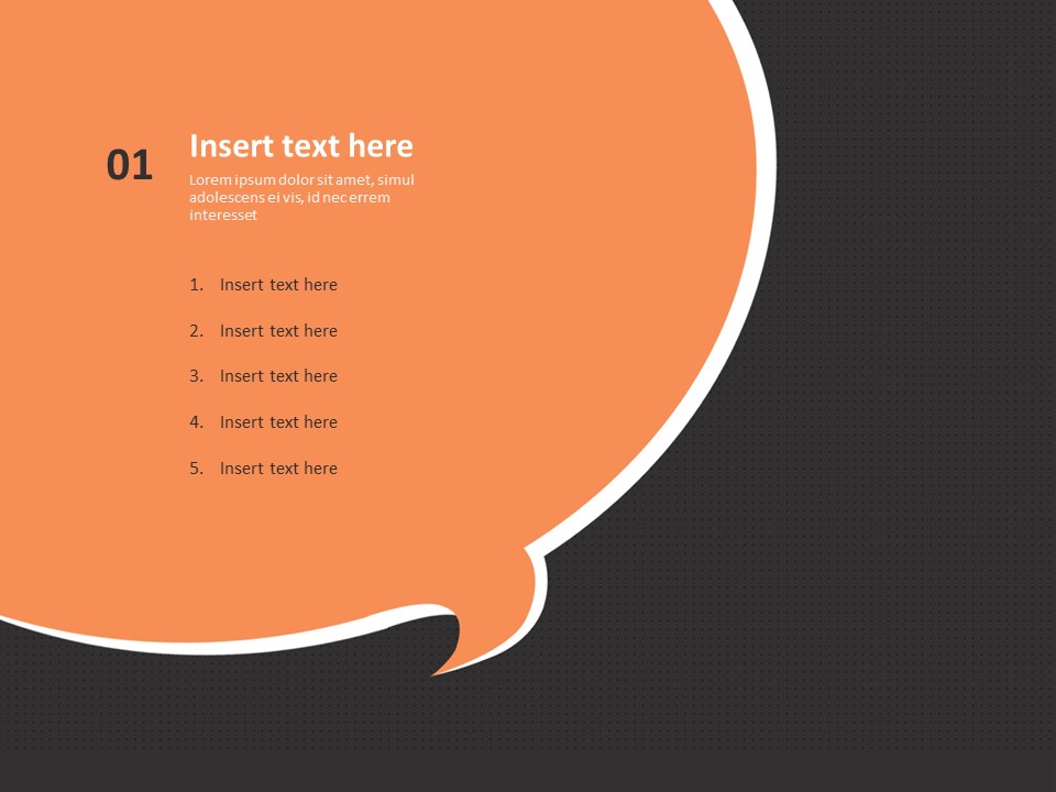 Orange Sprechblase Kostenloses Google Slides Template Design