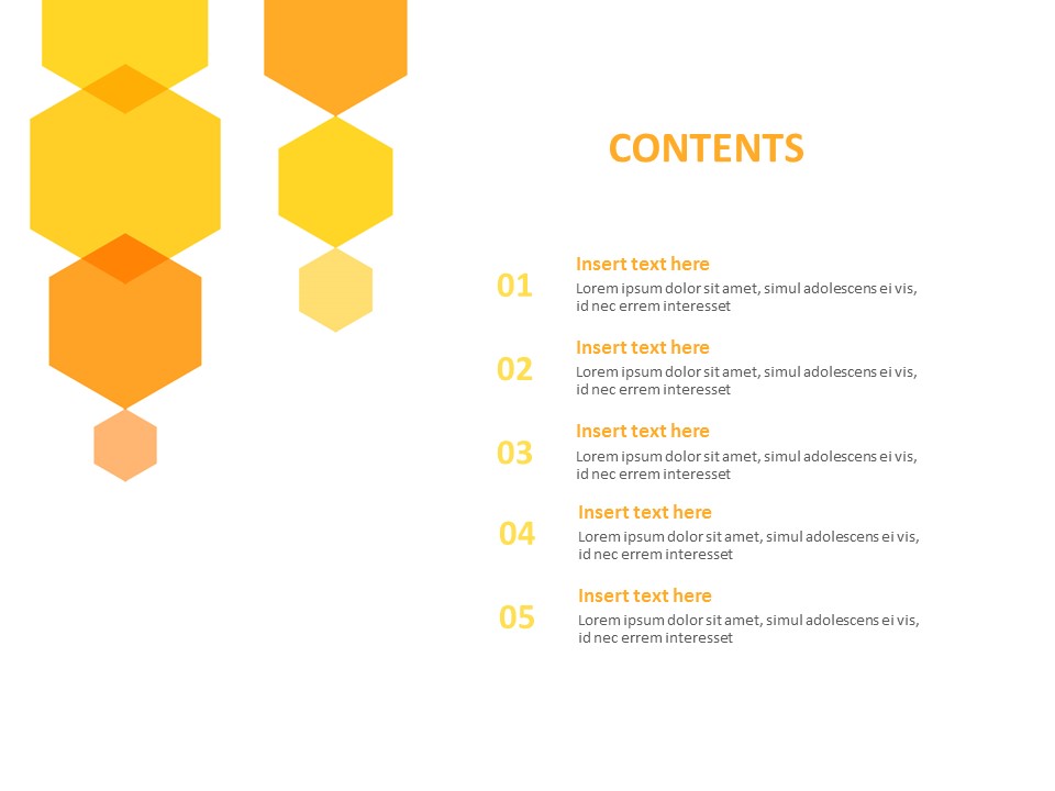 Yellow and Orange Hexagon Free Google Slides Backgrounds