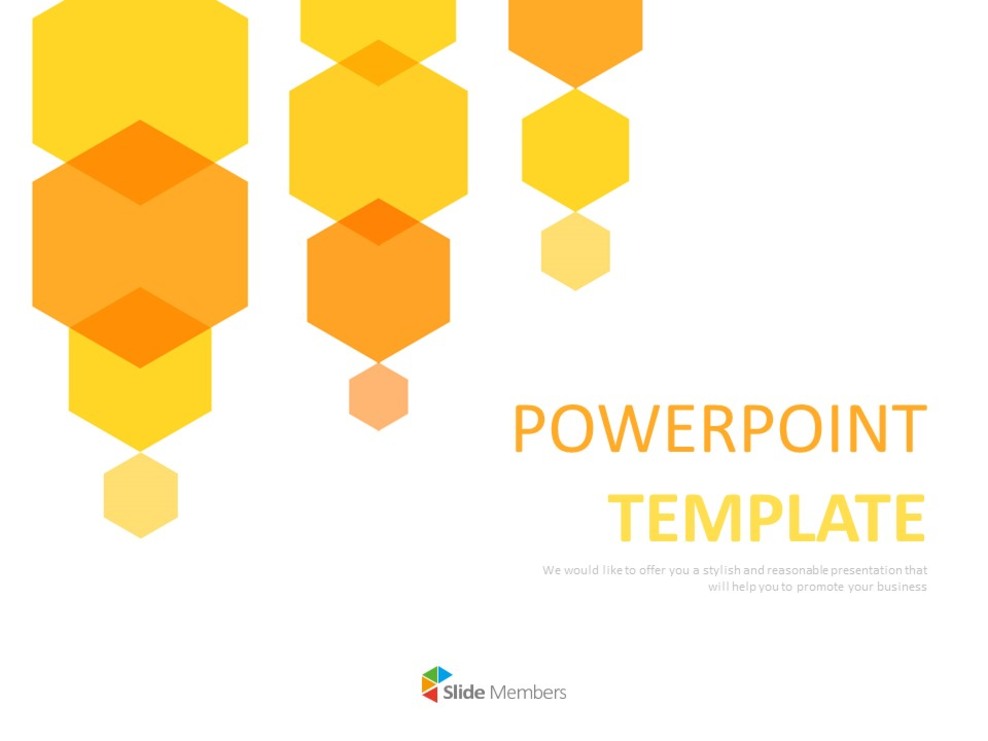 Yellow and Orange Hexagon Free Google Slides Backgrounds