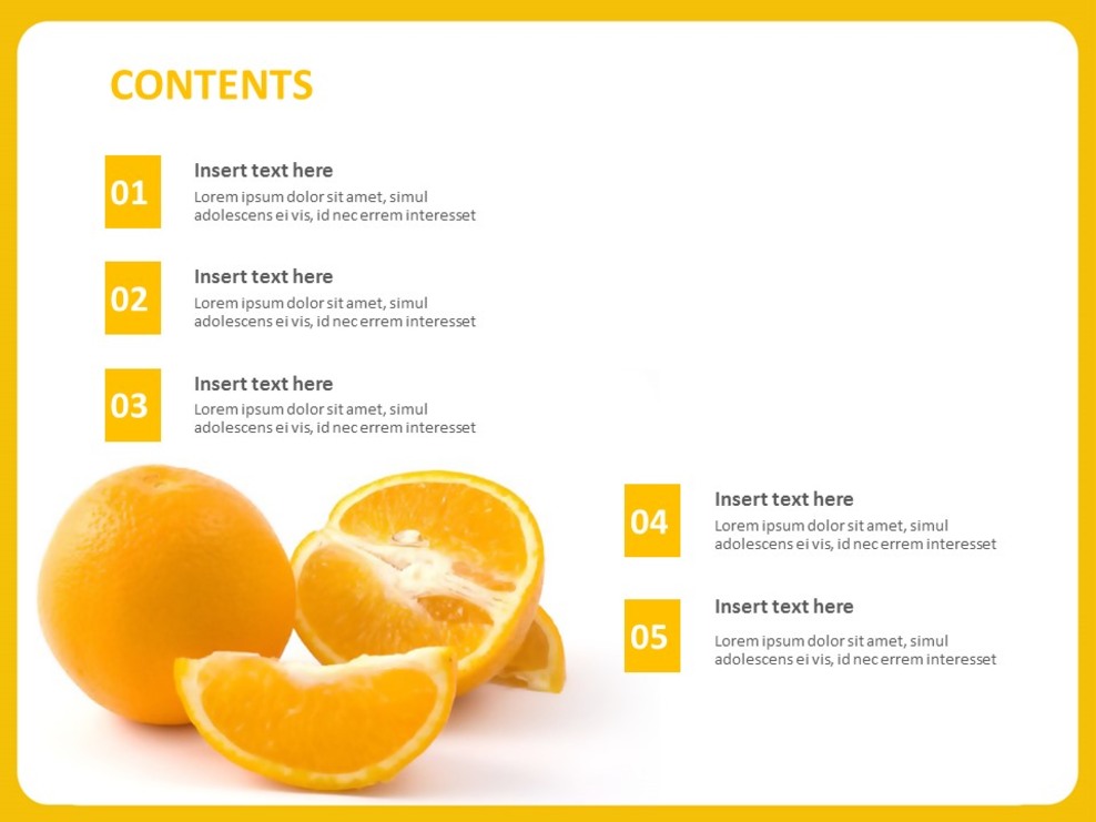 Google Slides Download Free Orange Borders