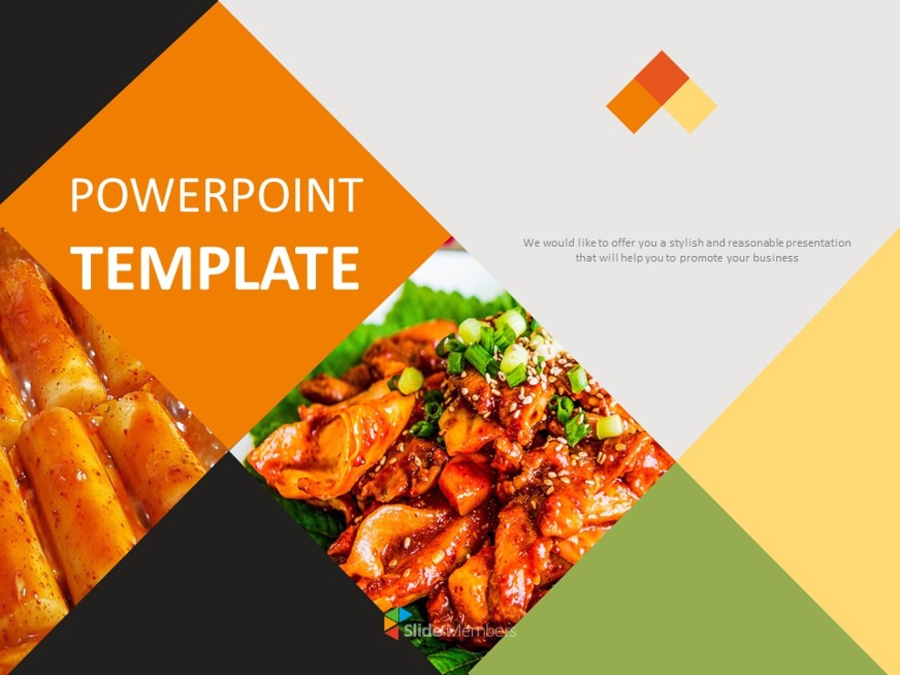 Korean Food stir-fried Rice Cake - Google Slides Template Free_01