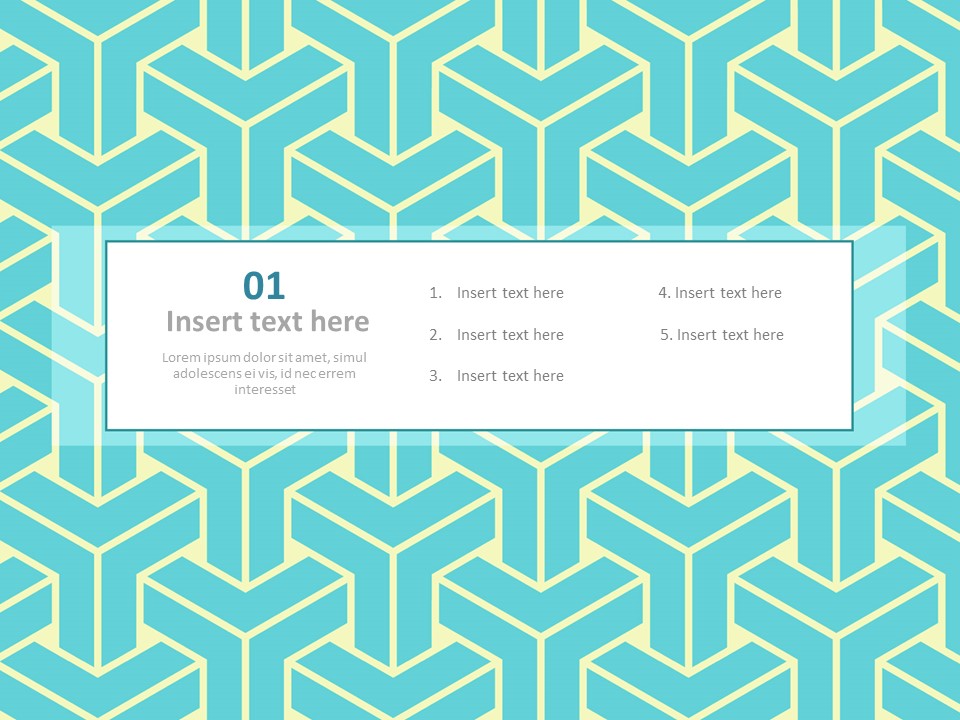 Mint Hexahedron Pattern - Free Business Google Slides Templates