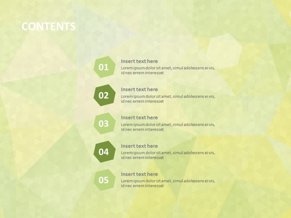 Yellow Green Hexagon Free Google Slides themes