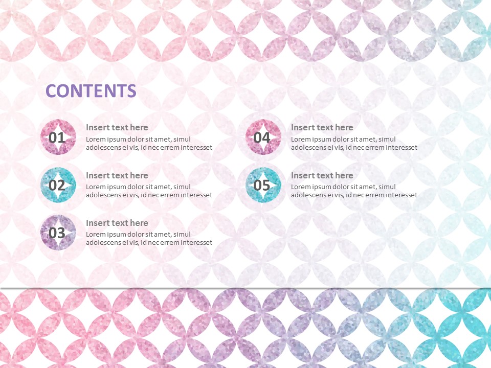 Free Presentation Template - Pink and Blue Dots With Gradation_02