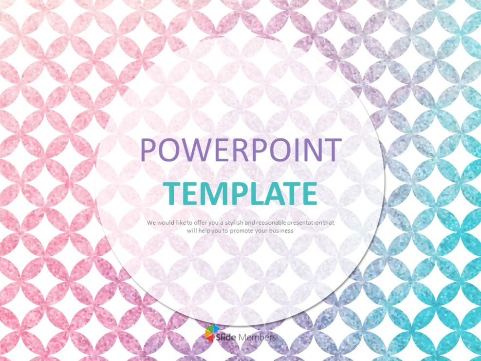 Free Presentation Template - Pink and Blue Dots With Gradation_01