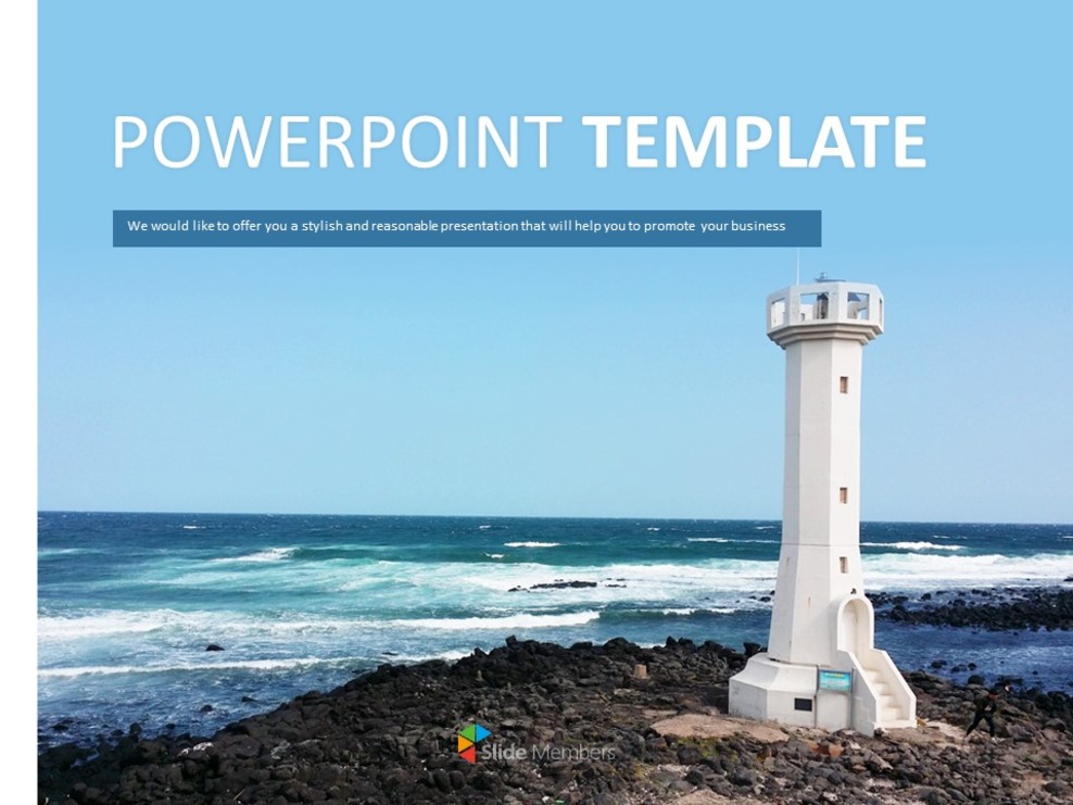 Google Slides Images Free Download - A Lighthouse in Jeju_01