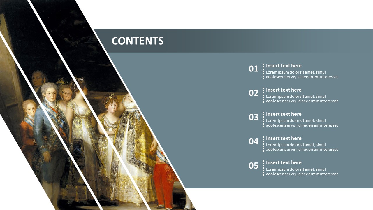 Google Slides Template Free - Francisco Goya \"The Family of Charles IV\"_02