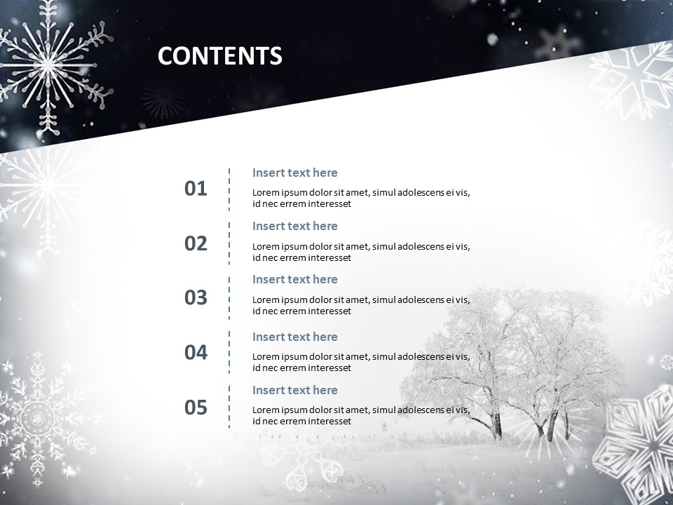 A Winter Landscape Free Google Slides Template Design
